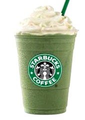 green tea frappuccino - yum!
