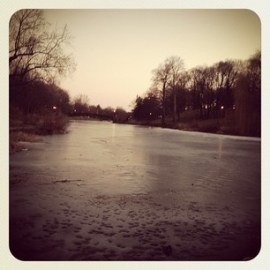 Washington Park lake  aorund 6 pm