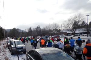 We are starting (I am wearing that blue windbreaker)