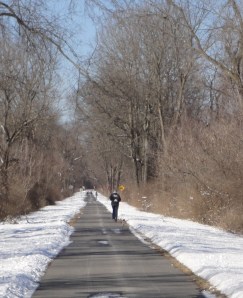 during Sunday's 9.5 mile run