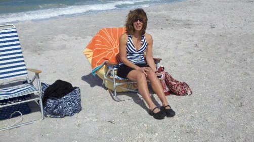 relaxing in the sun at Boca Grande beach