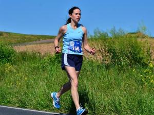 Colleen running her 1st marathon