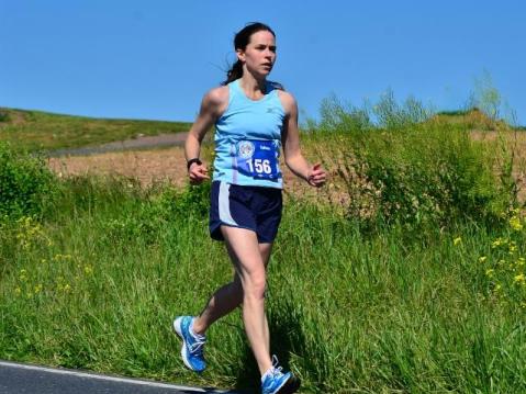 Colleen running her 1st marathon