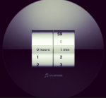 use the timer on my iPad (so far 1 minute)