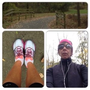 cold windy run on the Corning Bike Path