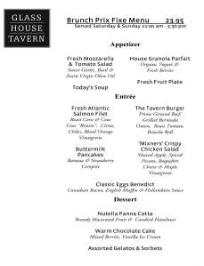 Website Prix Fixe Brunch