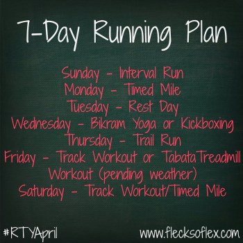 7-Day Running Plan - Flecks of Lex